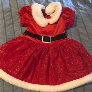 Festive Red Santa Dress Costume for Toddler